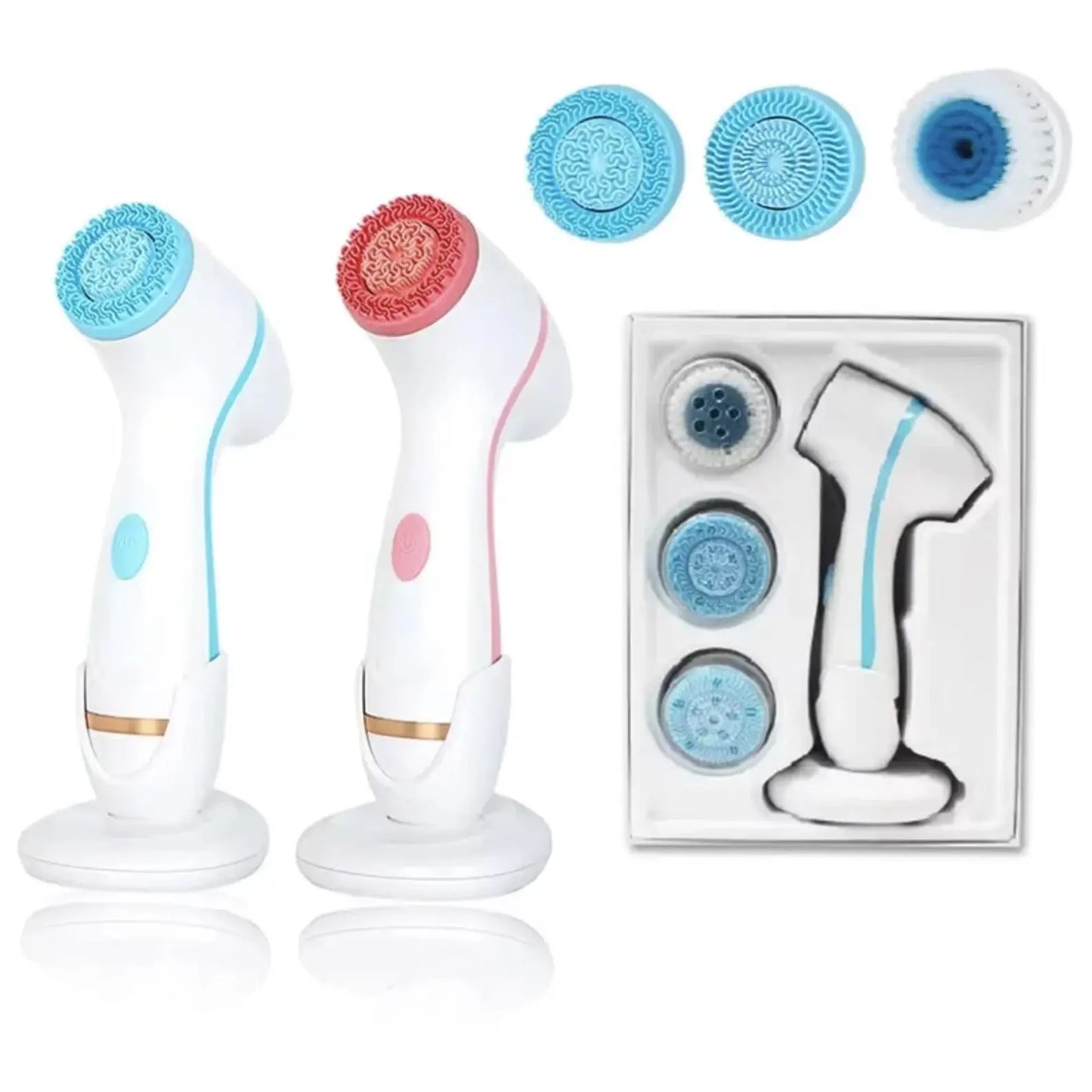 Electric Ultrasonic Cleaner Cleansing Brush 3 In 1 Face Tool Massagers Sonic Rotating Cleansing Brush Galvanic Remove Blackheads