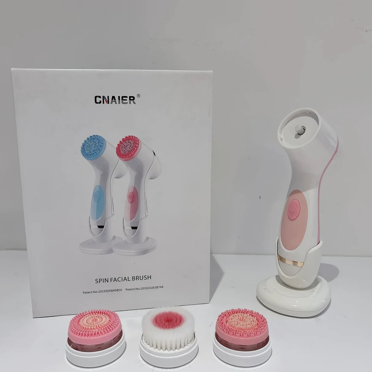 Electric Ultrasonic Cleaner Cleansing Brush 3 In 1 Face Tool Massagers Sonic Rotating Cleansing Brush Galvanic Remove Blackheads