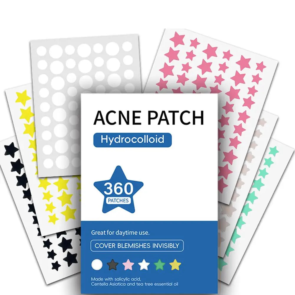 Hydrocolloid acne patch Star shape Cute Colorful Acne removal Concealer invisible acne mask with Makeup mirror makeup tool