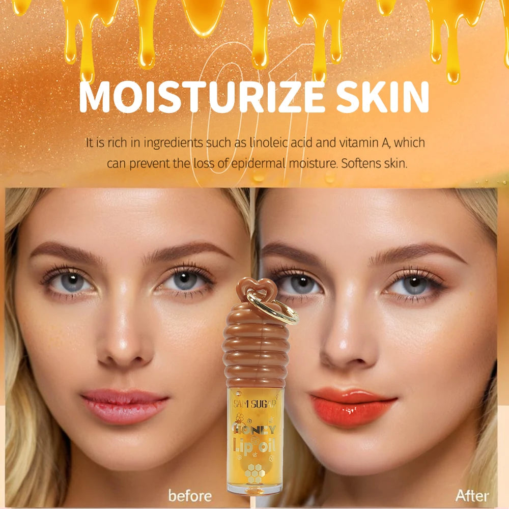 Honey Lip Oil β Moisturizing Gold Gloss Nourishing lip oil with natural ingredients for smooth, fresh, hydrated lips.