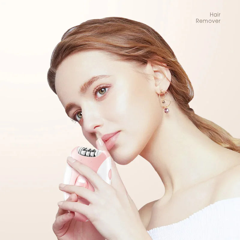 Kemei Rechargeable Women Epilator Electric Facial Body Hair Remover Bikini Trimmer Rotary Female Epilator For Face Leg With