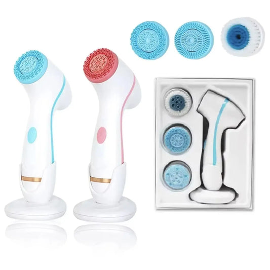 Electric Ultrasonic Cleaner Cleansing Brush 3 In 1 Face Tool Massagers Sonic Rotating Cleansing Brush Galvanic Remove Blackheads
