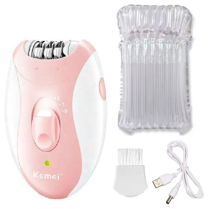 Kemei Rechargeable Women Epilator Electric Facial Body Hair Remover Bikini Trimmer Rotary Female Epilator For Face Leg With