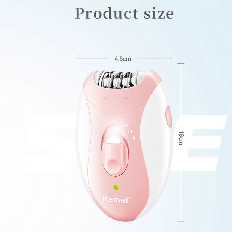 Kemei Rechargeable Women Epilator Electric Facial Body Hair Remover Bikini Trimmer Rotary Female Epilator For Face Leg With