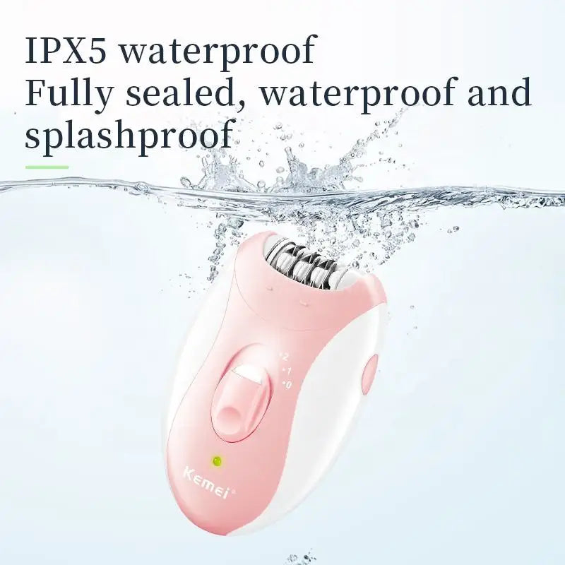 Kemei Rechargeable Women Epilator Electric Facial Body Hair Remover Bikini Trimmer Rotary Female Epilator For Face Leg With